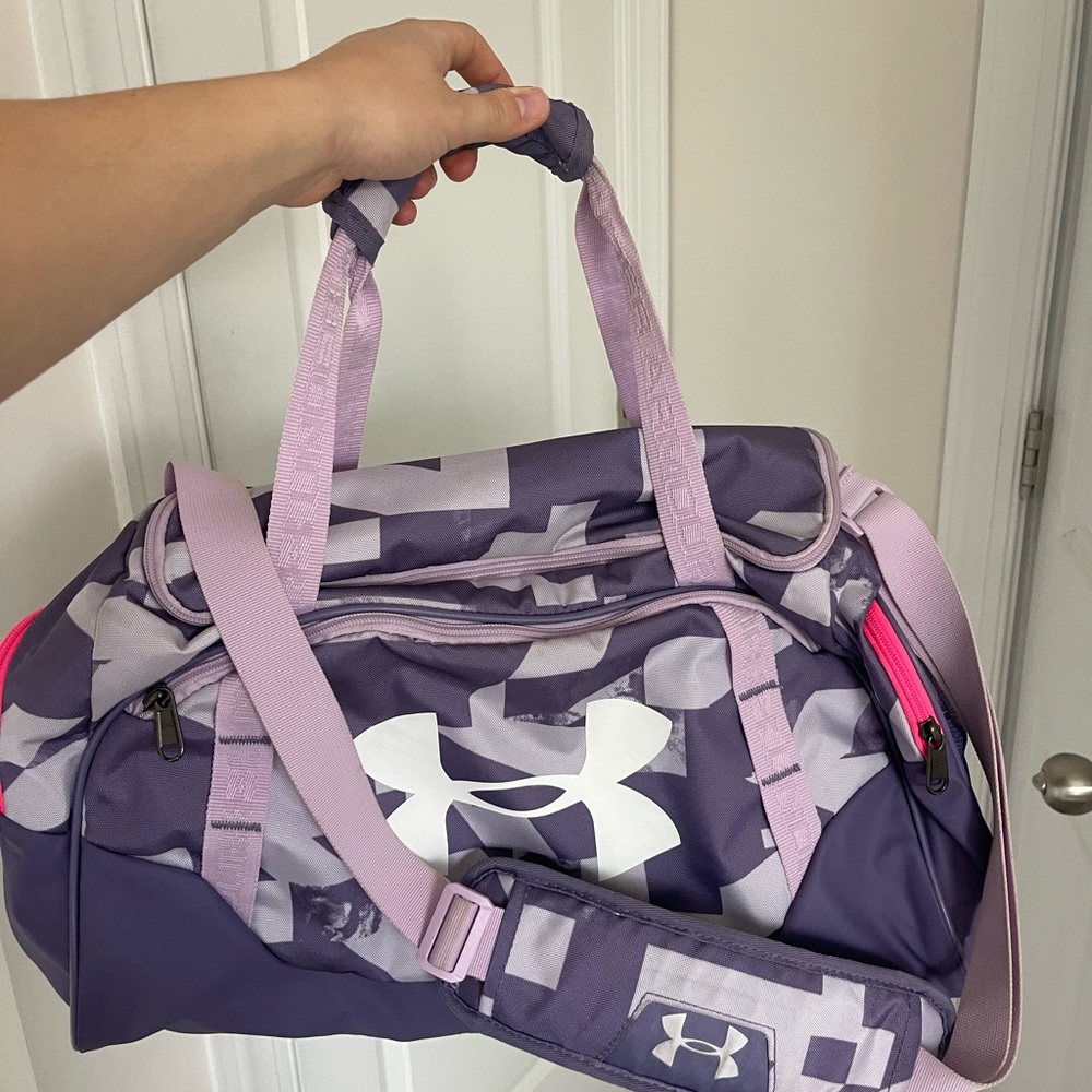 Under Armour Purple and Pink Duffel Bag